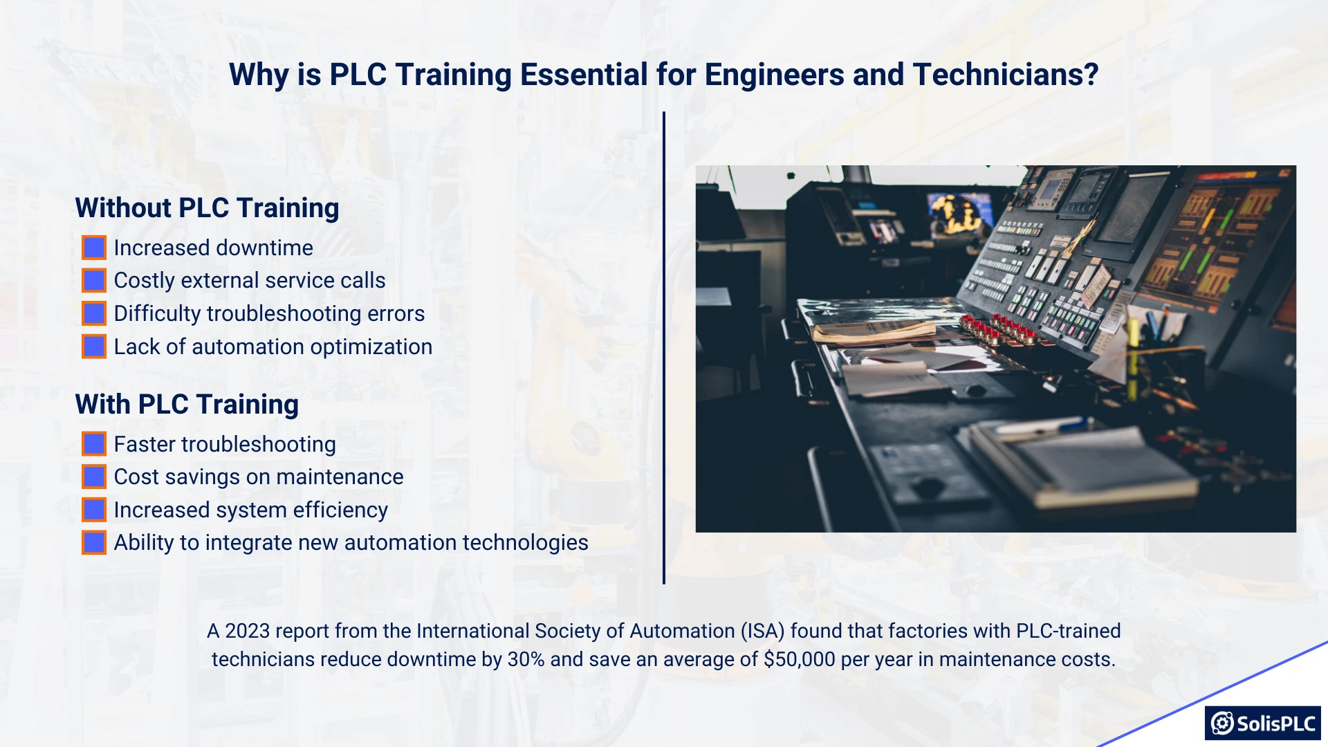 Figure 2 - The Ultimate Guide to PLC Training: Skills, Certifications, and Future Trends in Industrial Automation | Why is PLC Training Essential for Engineers and Technicians?