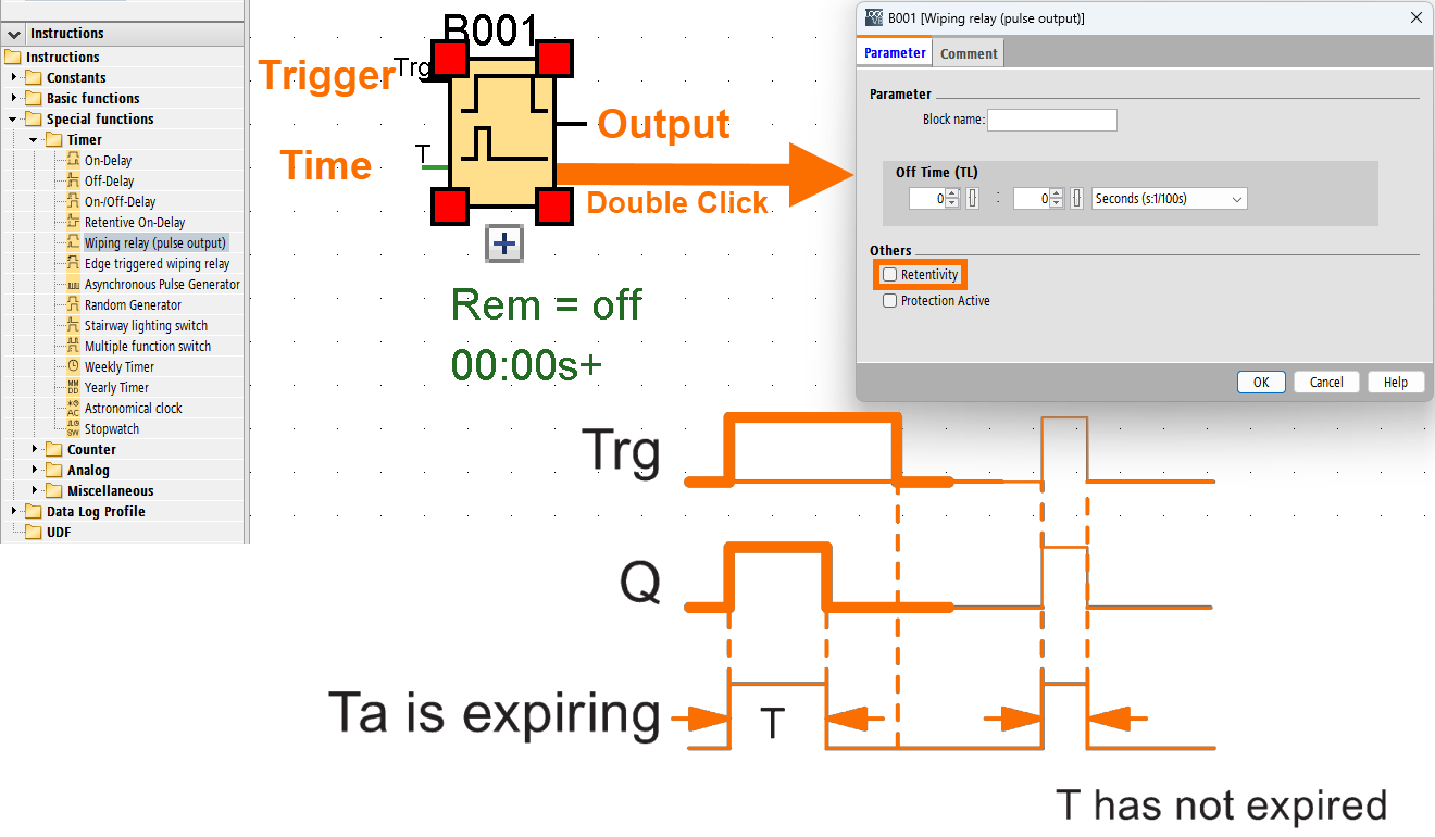 Figure 6.1: Siemens LOGO timers - Pulse timer description 