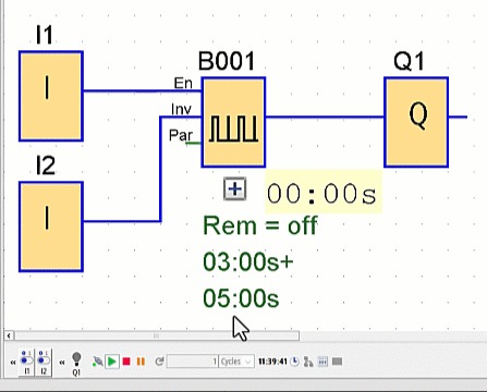 Figure 8.3: Siemens LOGO timers - Invert reverses asynchronous timer output when enabled