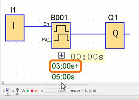 Figure 9.2: Siemens LOGO timers - Stable enable initiates random generator timing