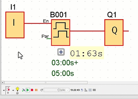 Figure 9.5: Siemens LOGO timers - Off-Delay reset by enable signal in random generator timer