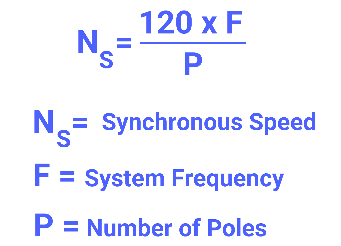 Figure 3.2: Dahlander Motor with Electronic Starter - Synchronous Speed Formula