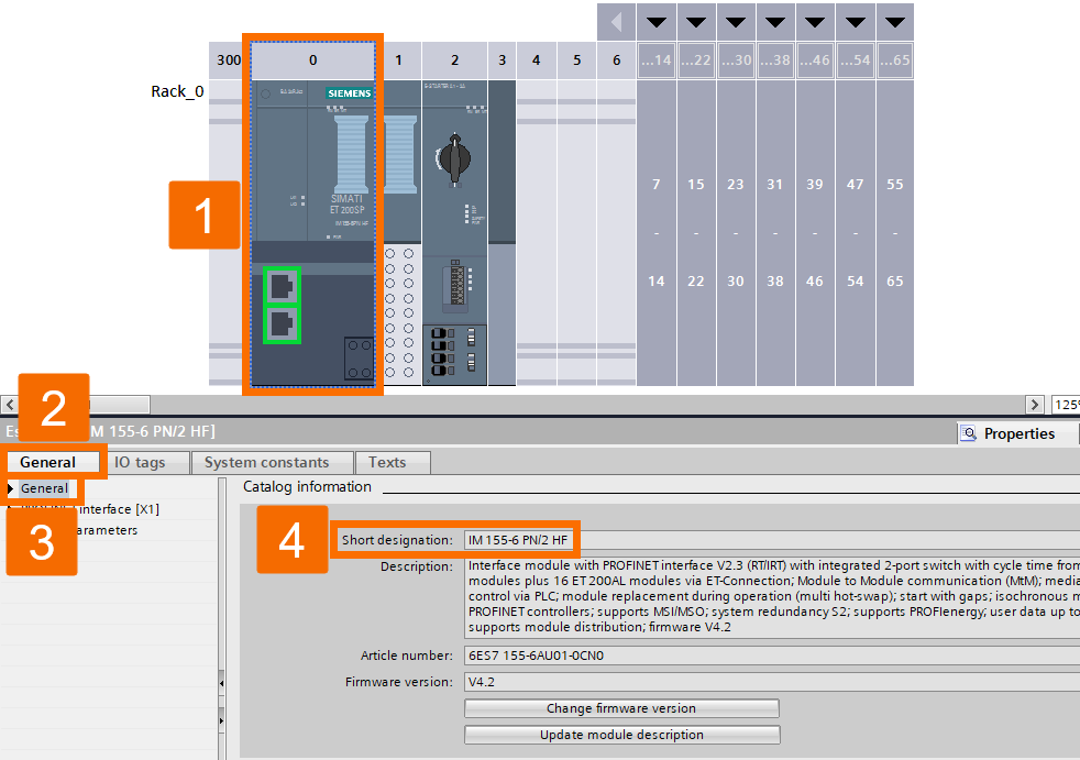 Figure 2.4: Configuring & Monitoring ET 200SP Motor Starter - Motor starter connection on IM 155