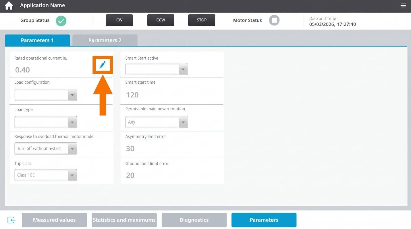 Figure 4.7: Configuring & Monitoring ET 200SP Motor Starter - Enabling value writing