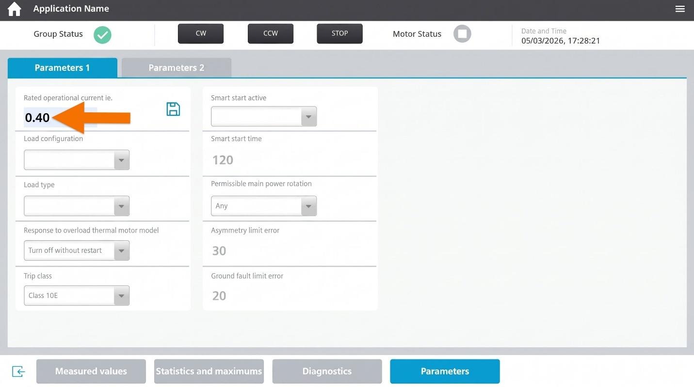 Figure 4.8: Configuring & Monitoring ET 200SP Motor Starter - Value writing
