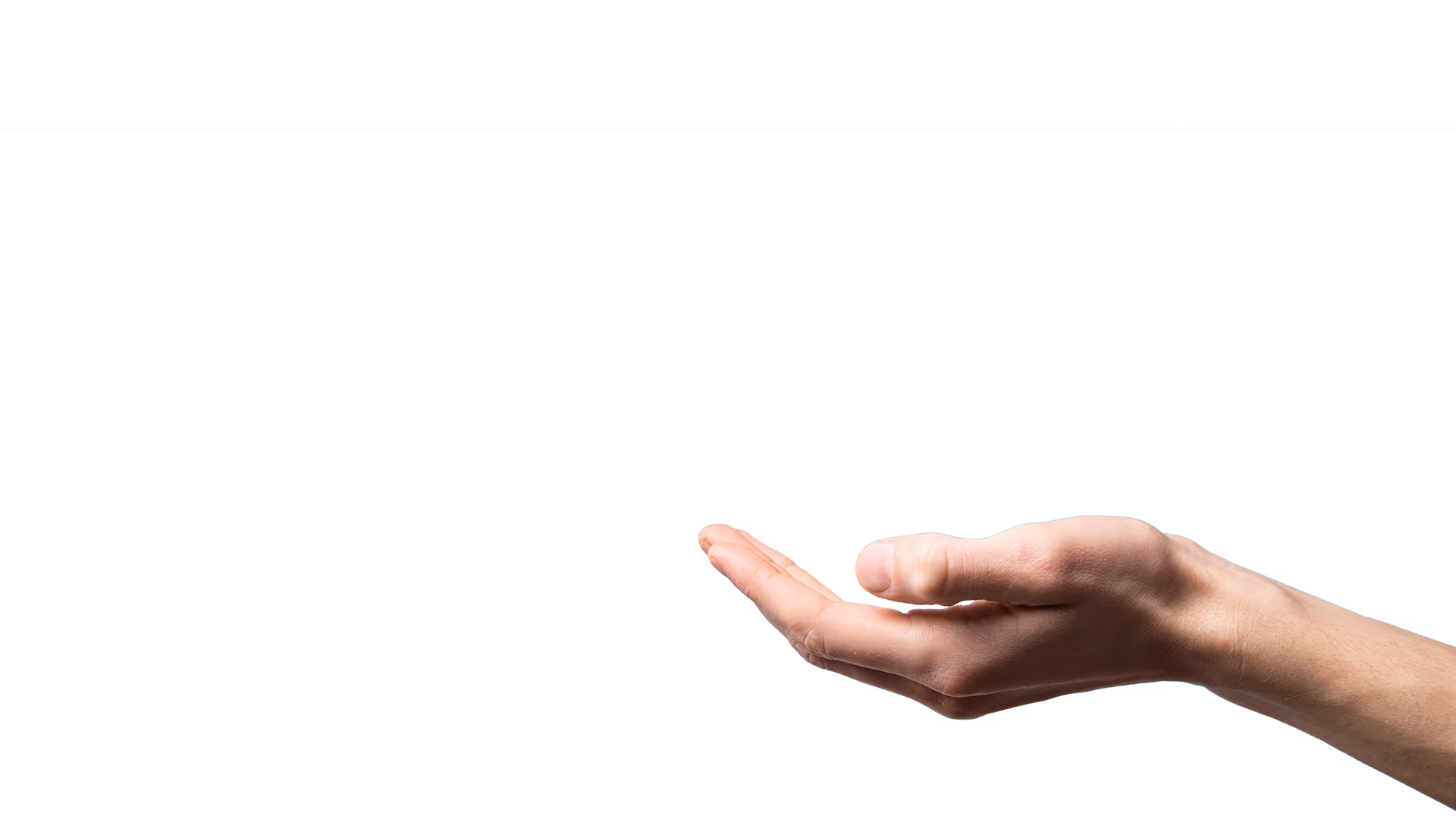 An extended hand.