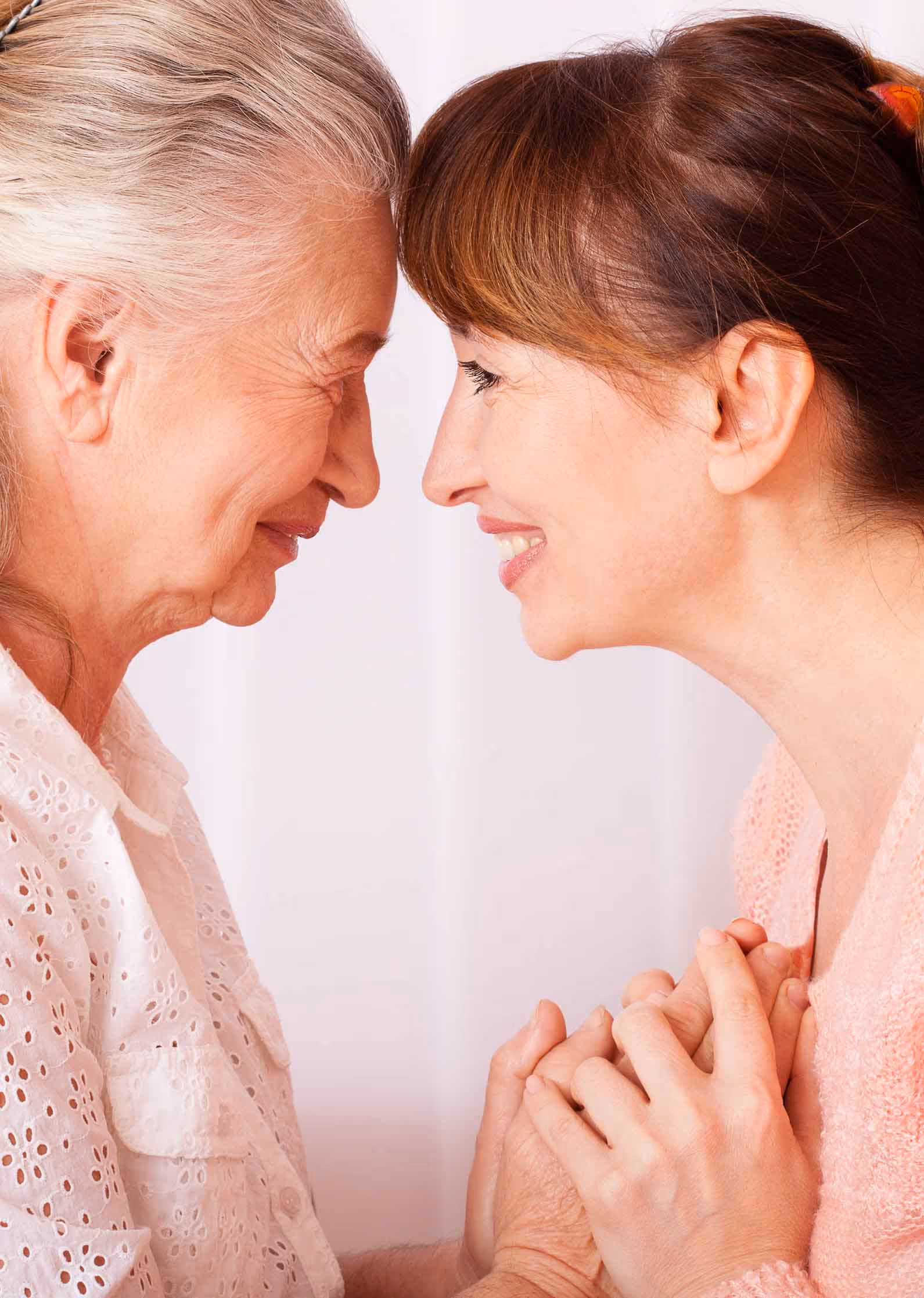 Caregiver and her client bonding.
