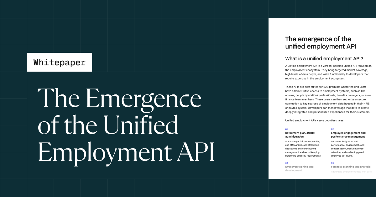 The Emergence of the Unified Employment API
