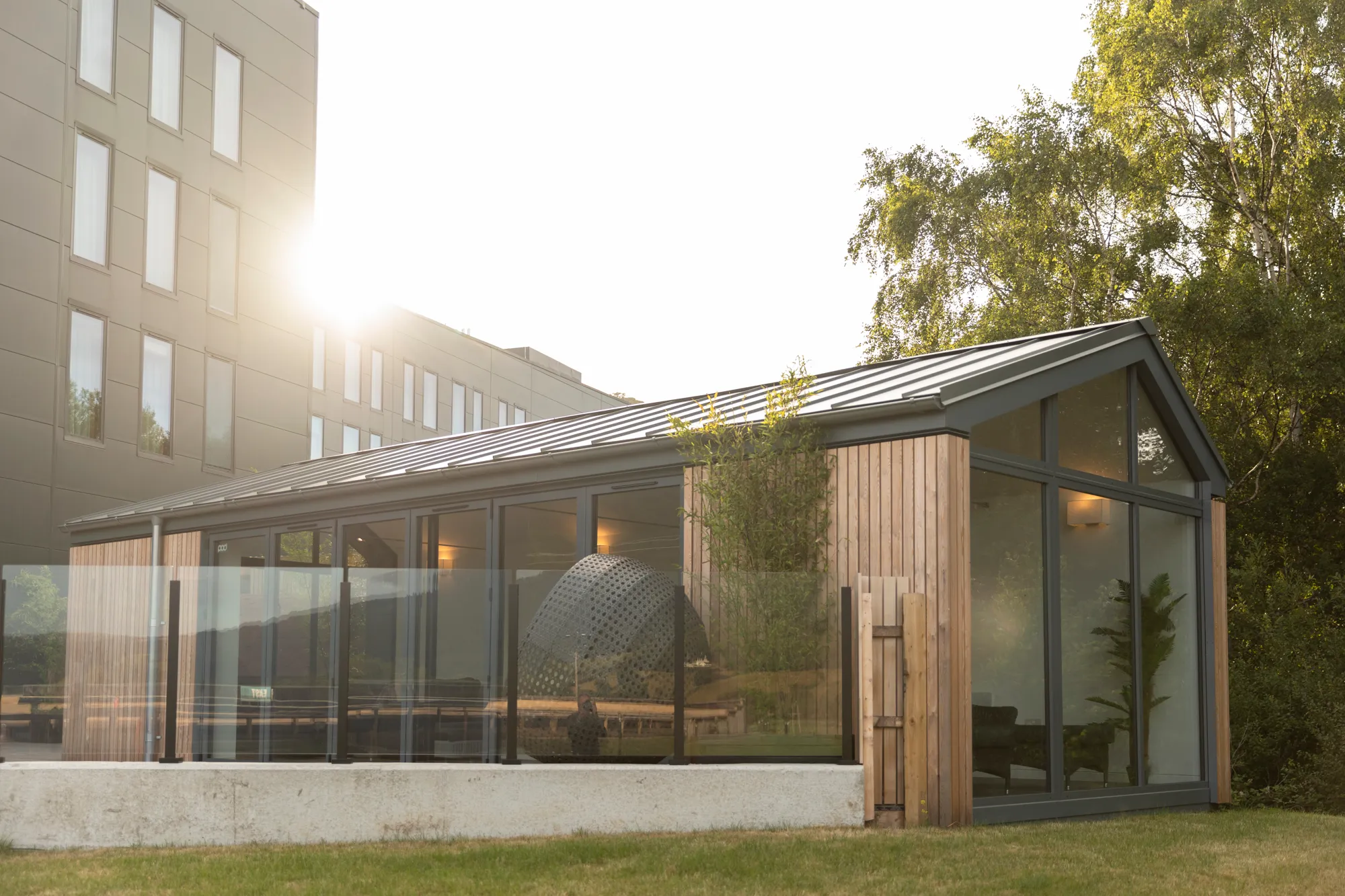 modular building for Yoga studio at Hilton Hotel
