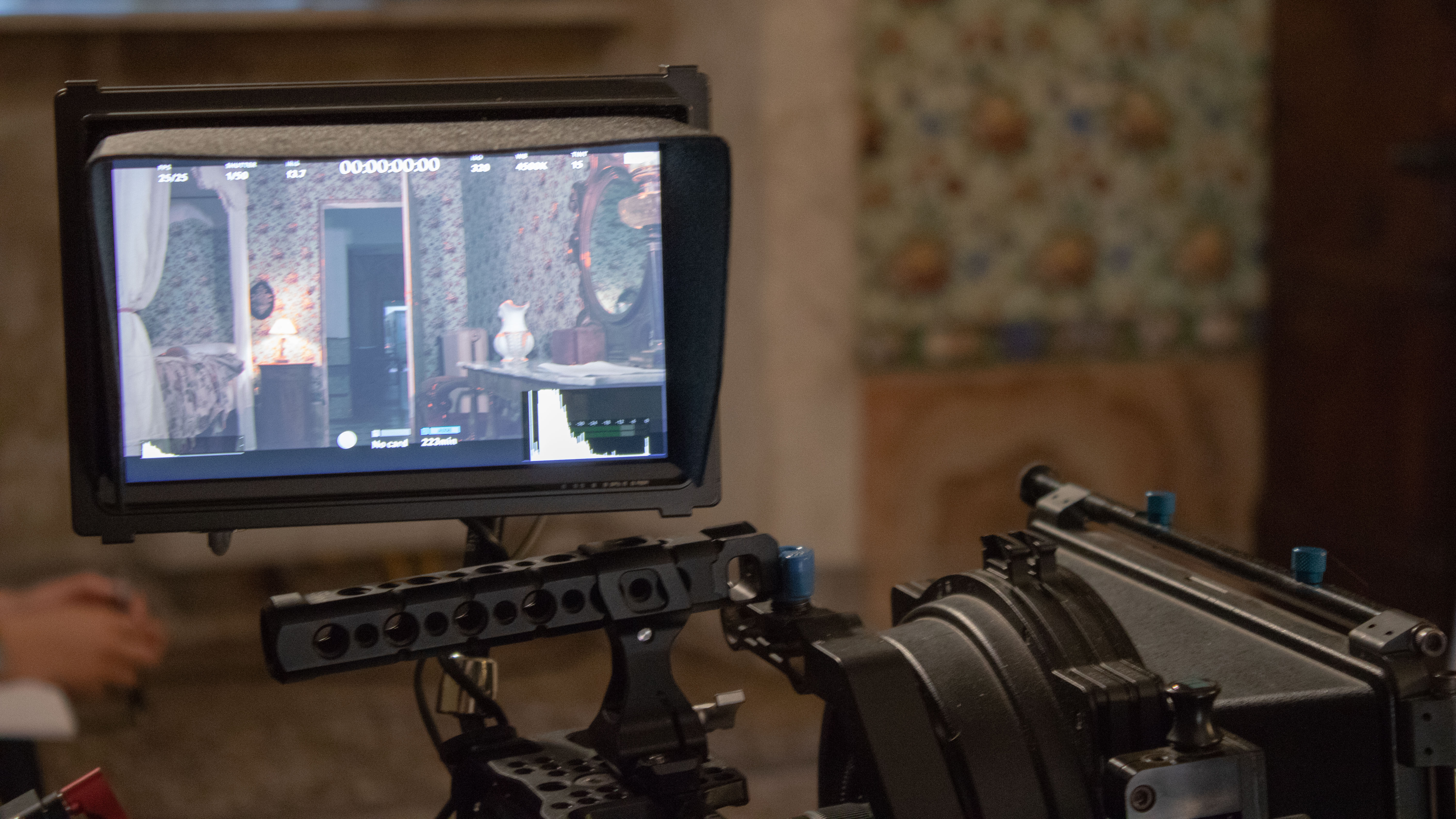 Fotografo per film, documentari e backstage a Torino – scena di Mantis Religiosa - monitor camera