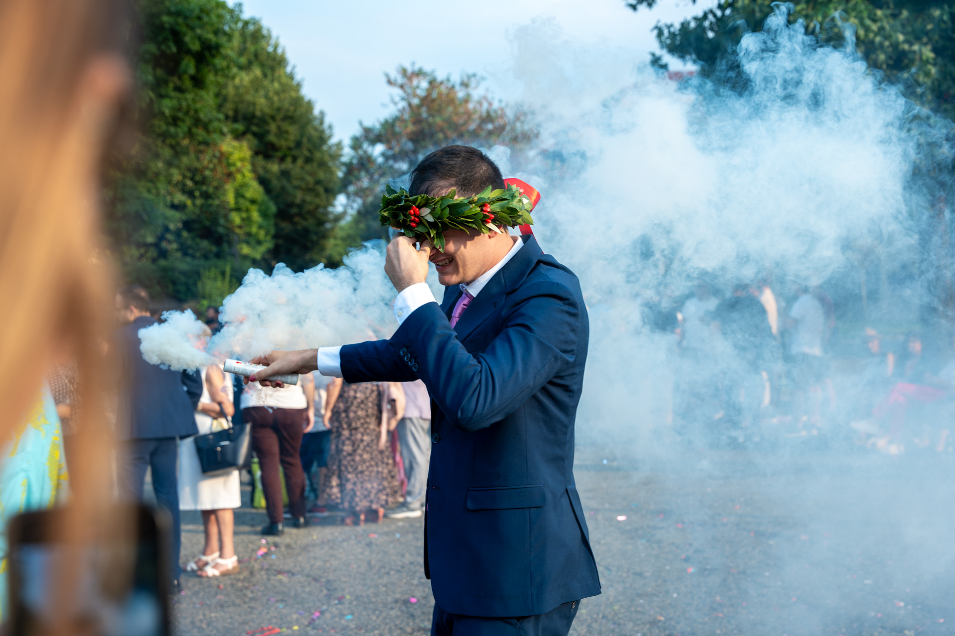 Fotografo per laurea al Politecnico di Torino – Cristiano - ritratto fumogeno