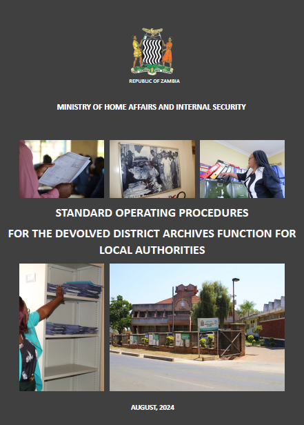 STANDARD OPERATING PROCEDURES FOR THE DEVOLVED DISTRICT ARCHIVES FUNCTION FOR LOCAL AUTHORITIES