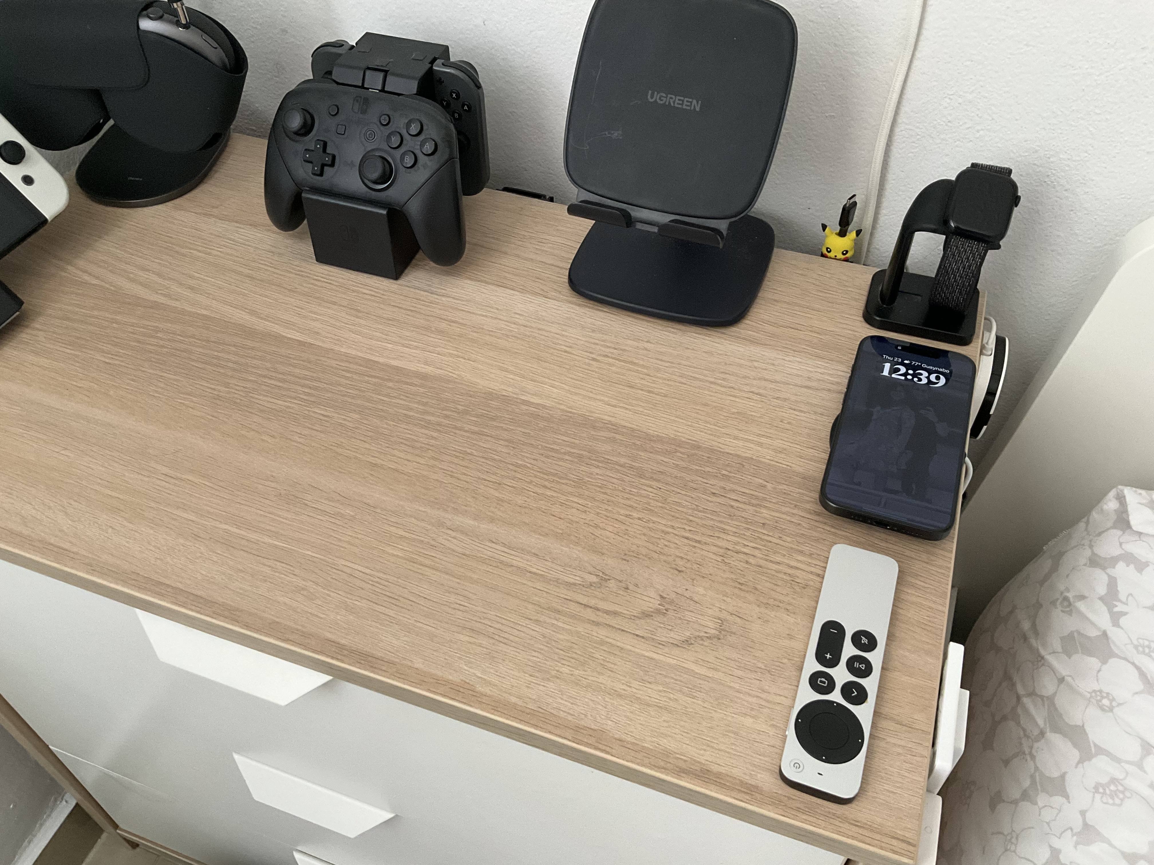 I try to keep my nightstand as tidy as possible, but I keep adding game consoles.