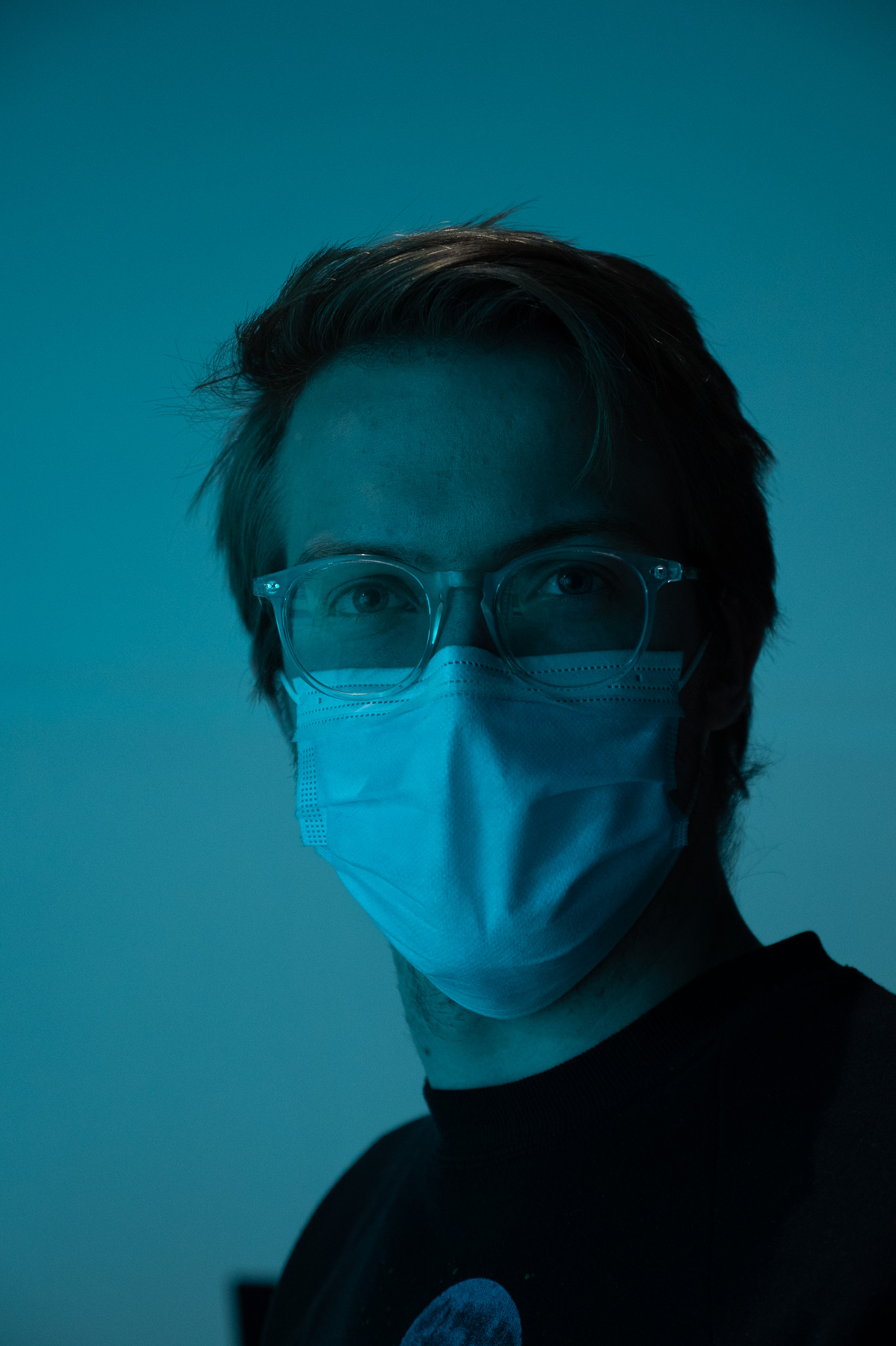 A guy  in glasses