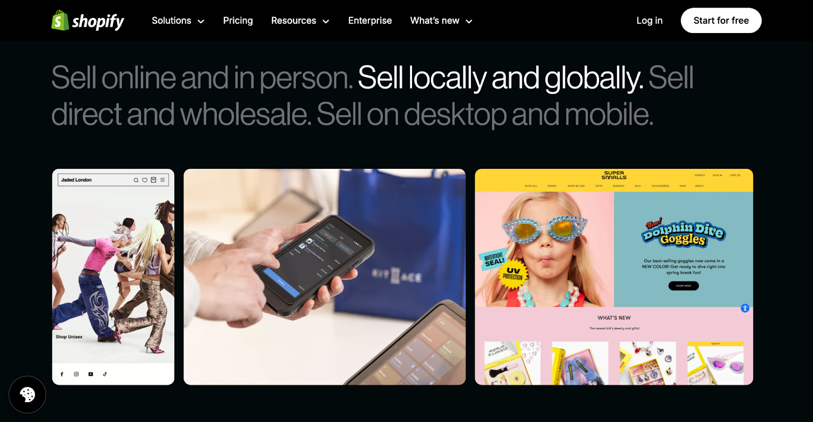 Side-by-side comparison of Shopify and Webflow homepage designs highlighting platform differences for e-commerce vs design-focused solutions