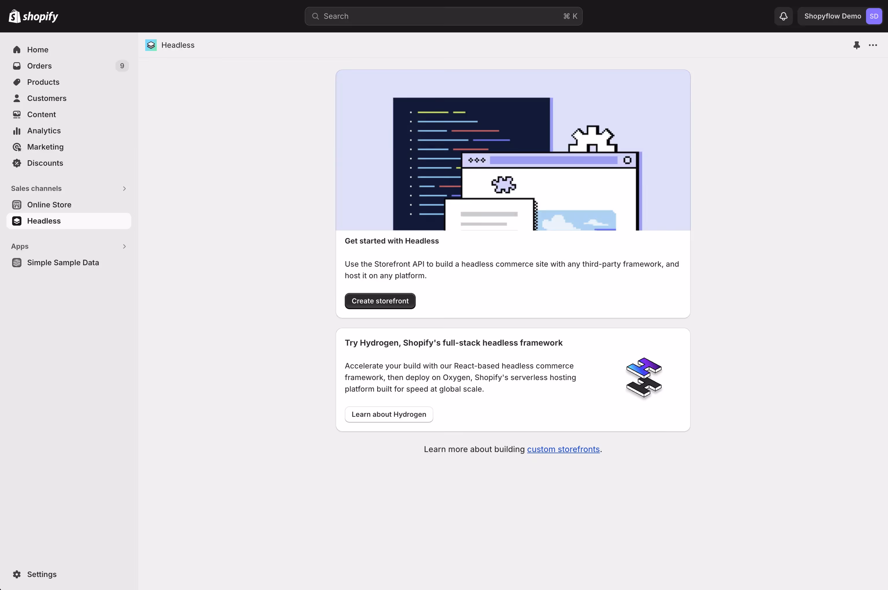 Create an app screen in Shopify