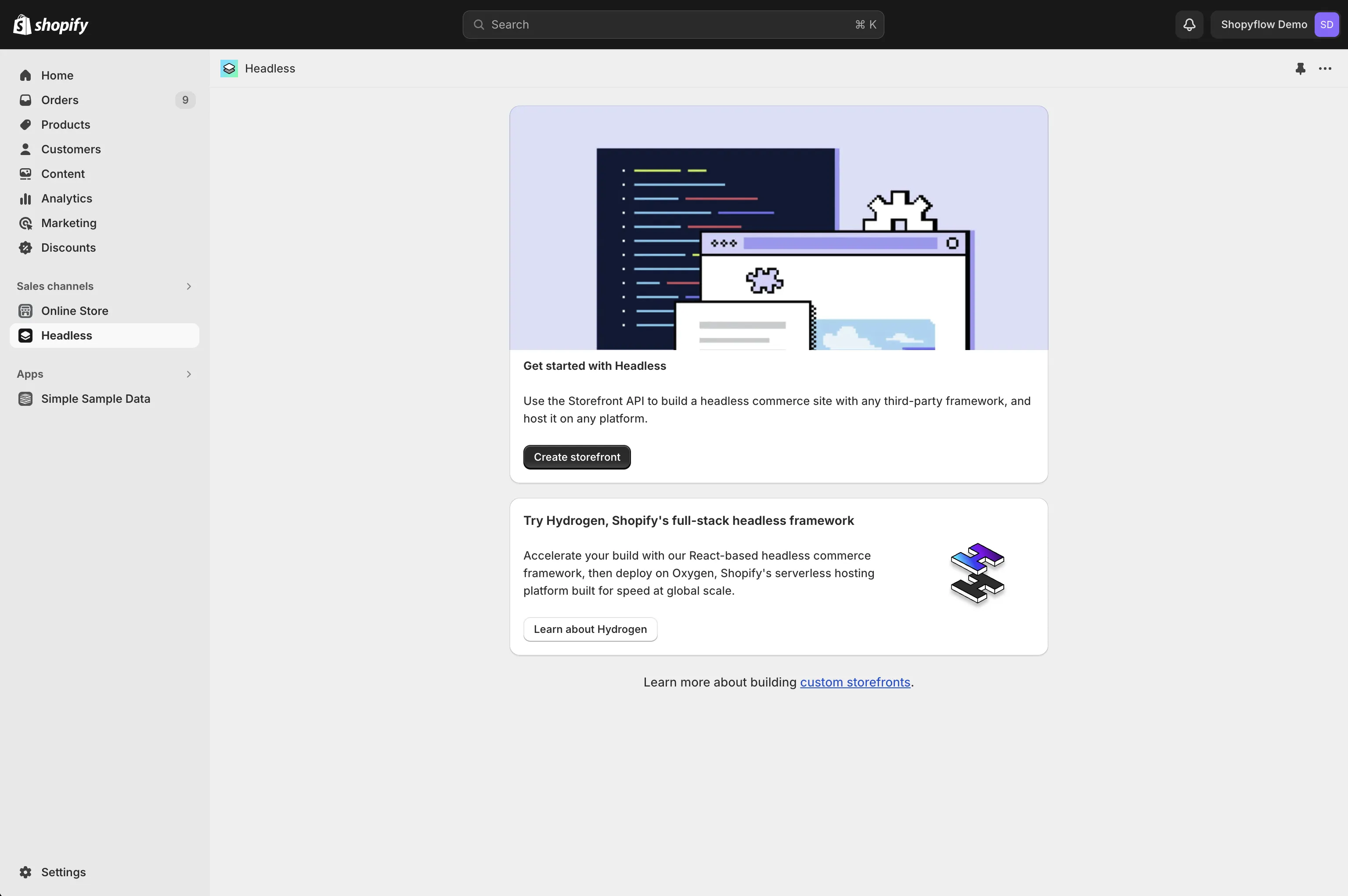 Create an app screen in Shopify