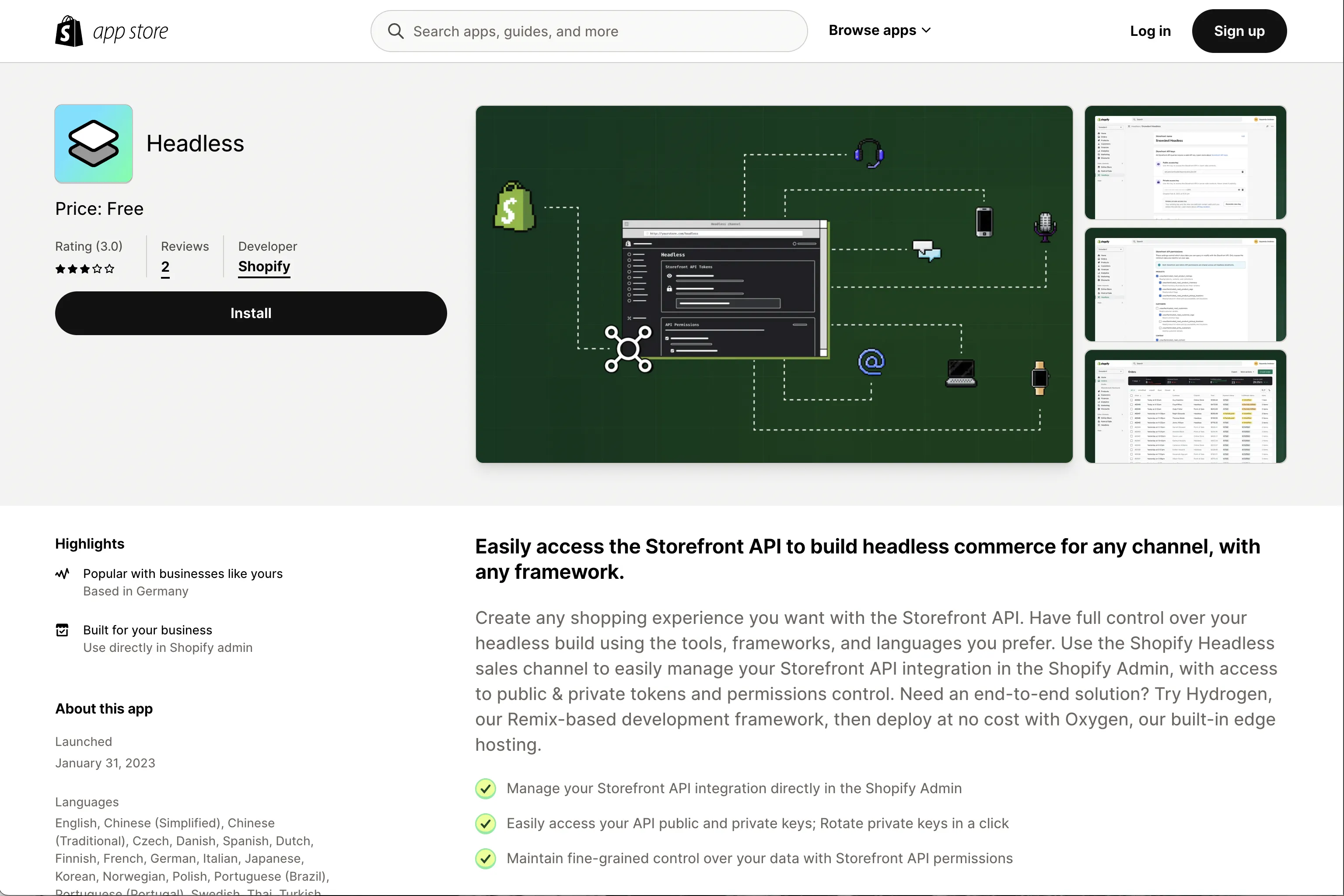 Apps and sales channels screen in Shopify