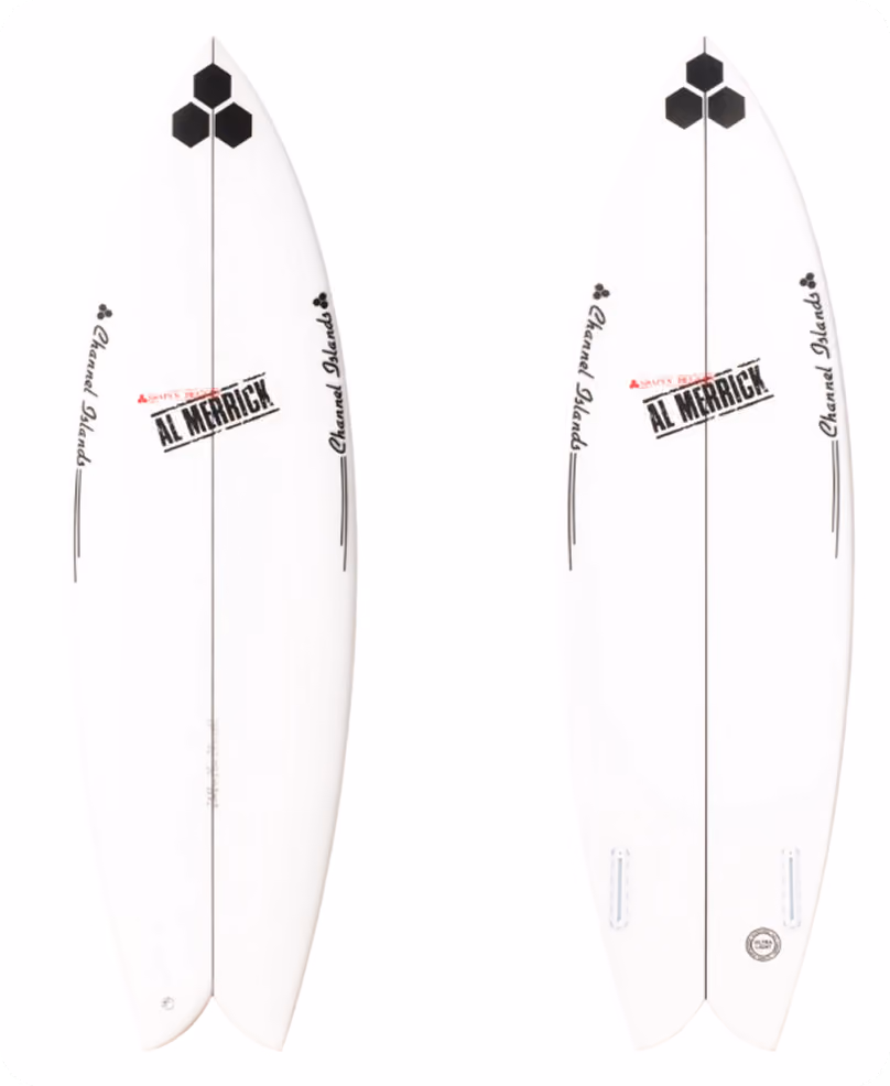 A Channel Islands Fishbeard surfboard 