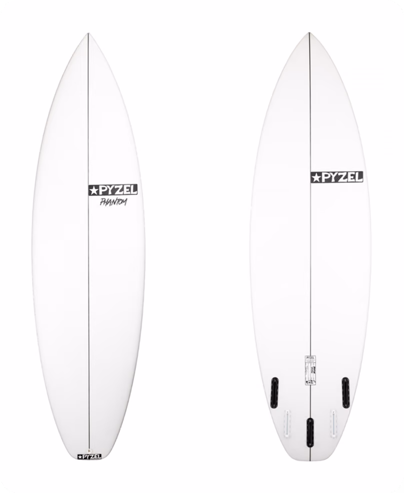 A Pyzel Phantom surfboard