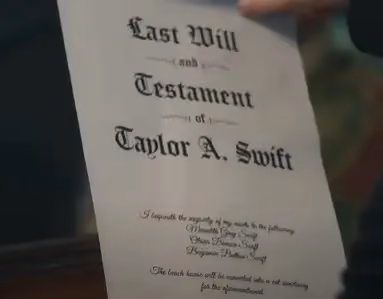 Will paper from Taylor Swifts Music Video