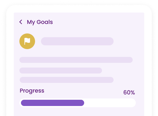 A purple and gold progress bar.