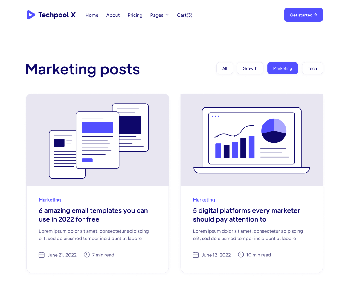 Blog Category - Techpool X Webflow Template