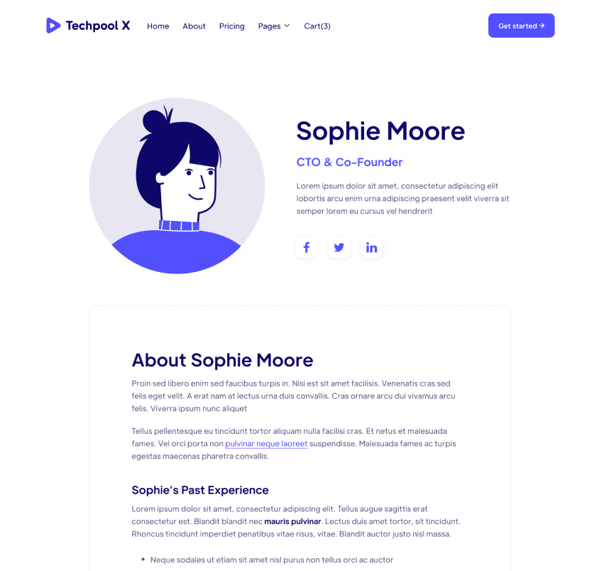 Team Member - Techpool X Webflow Template