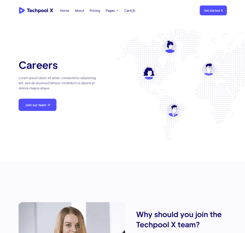 Careers - Techpool X Webflow Template