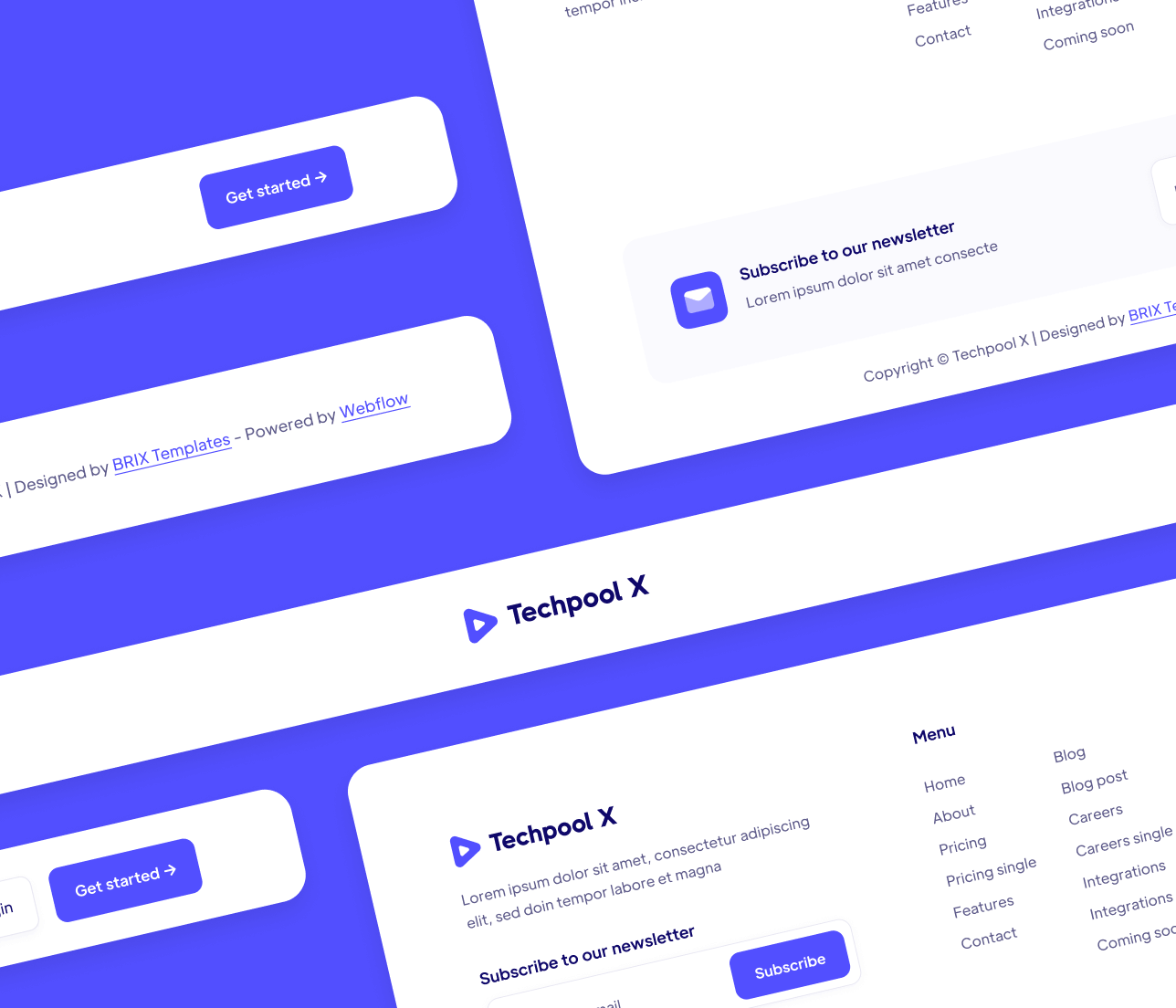 Headers And Footers - Techpool X Webflow Template
