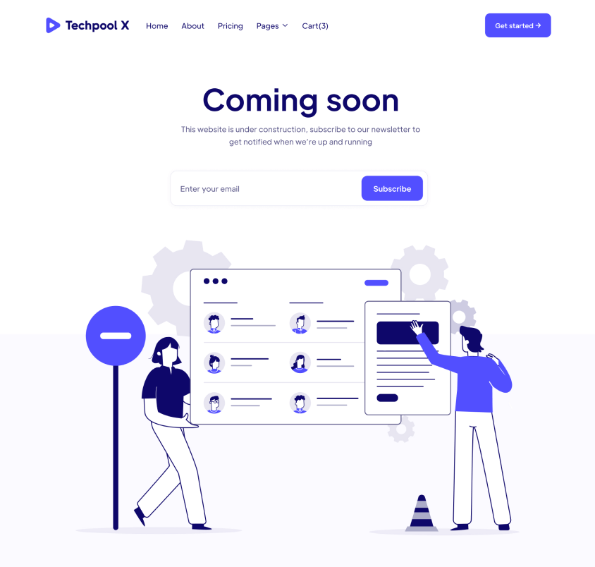 Coming Soon - Techpool X Webflow Template