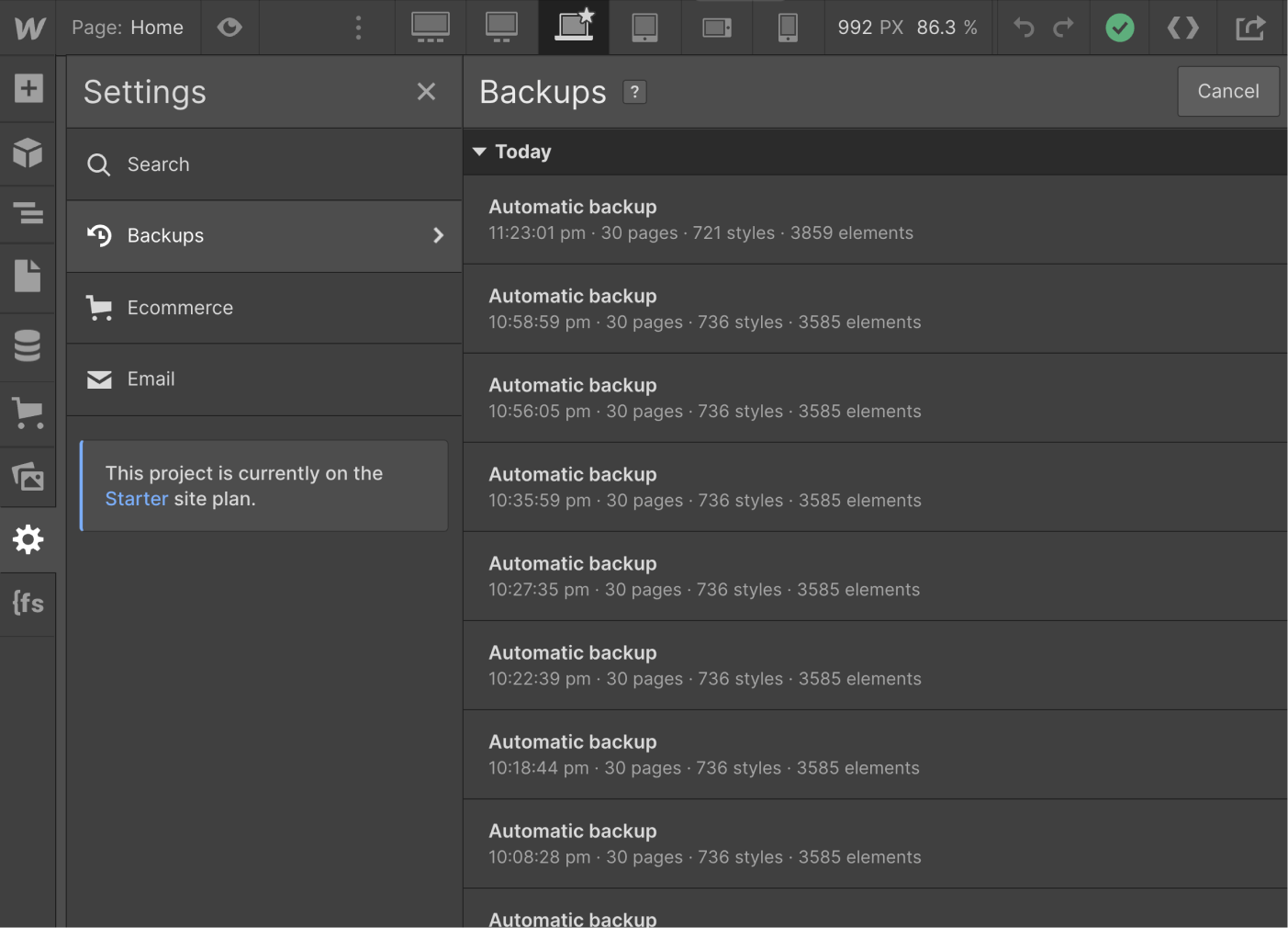 Backups - Techpool X Webflow Template