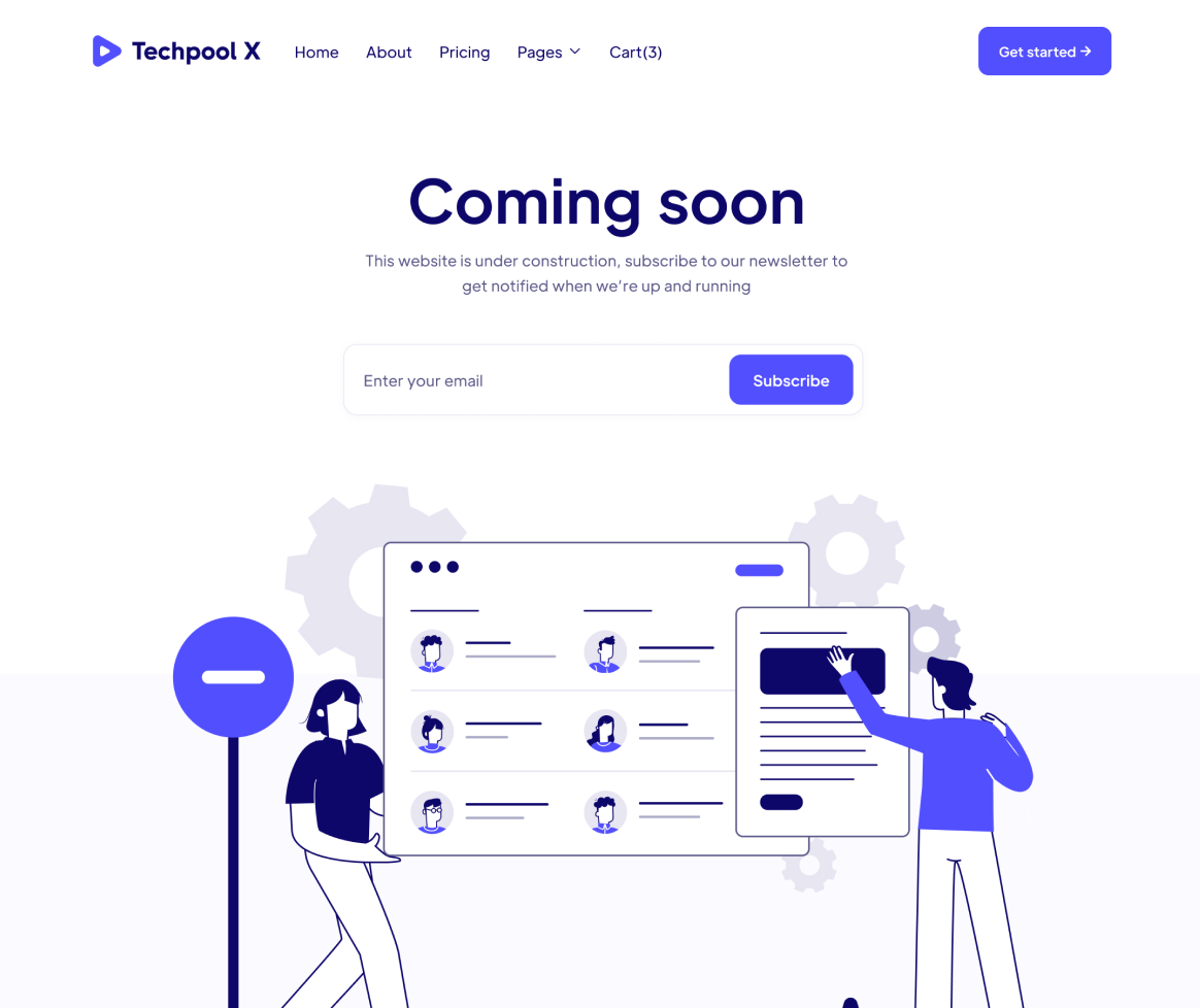 Coming Soon - Techpool X Webflow Template