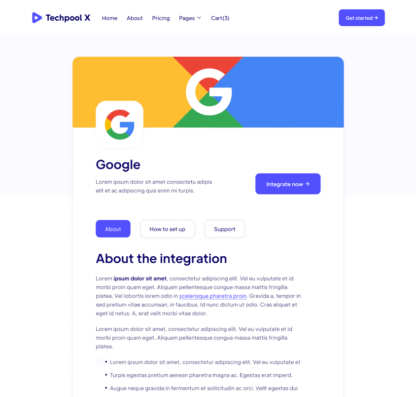 Integration Single - Techpool X Webflow Template