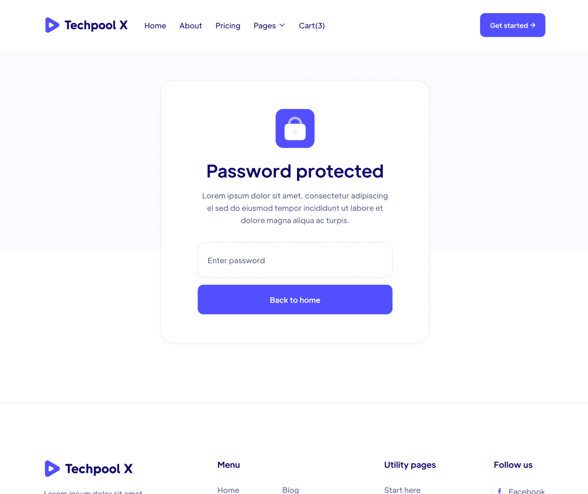 Password Protected - Techpool X Webflow Template