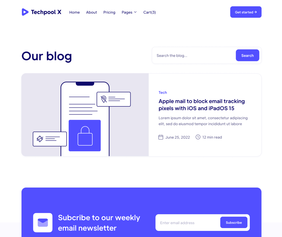 Blog - Techpool X Webflow Template
