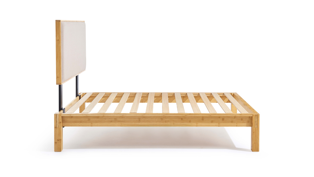 Base de Cama Luuna | Madera de bambú individual color Beige