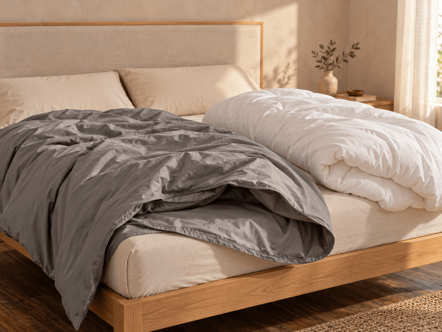 Funda de duvet y relleno de duvet NO son lo mismo