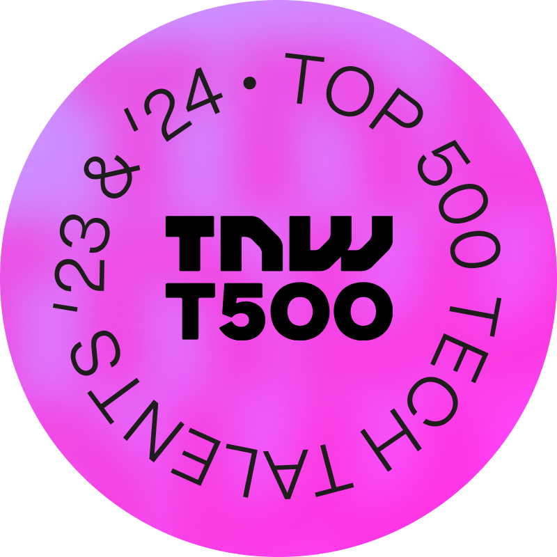 Selected by TNW as one of the 500 best digital creators in The Netherlands under the age of 30.