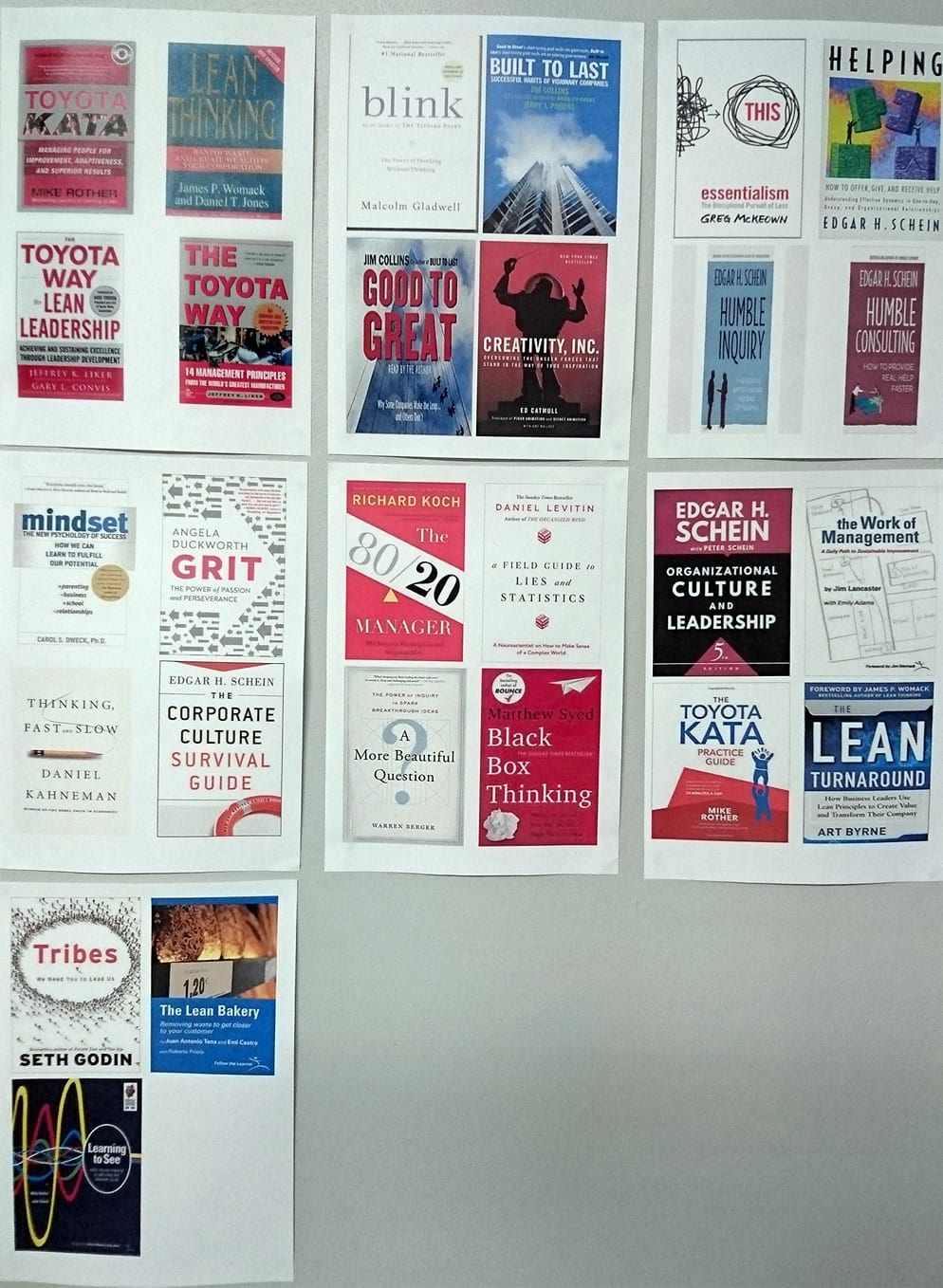 Poster with lean books at Nibbly Bits