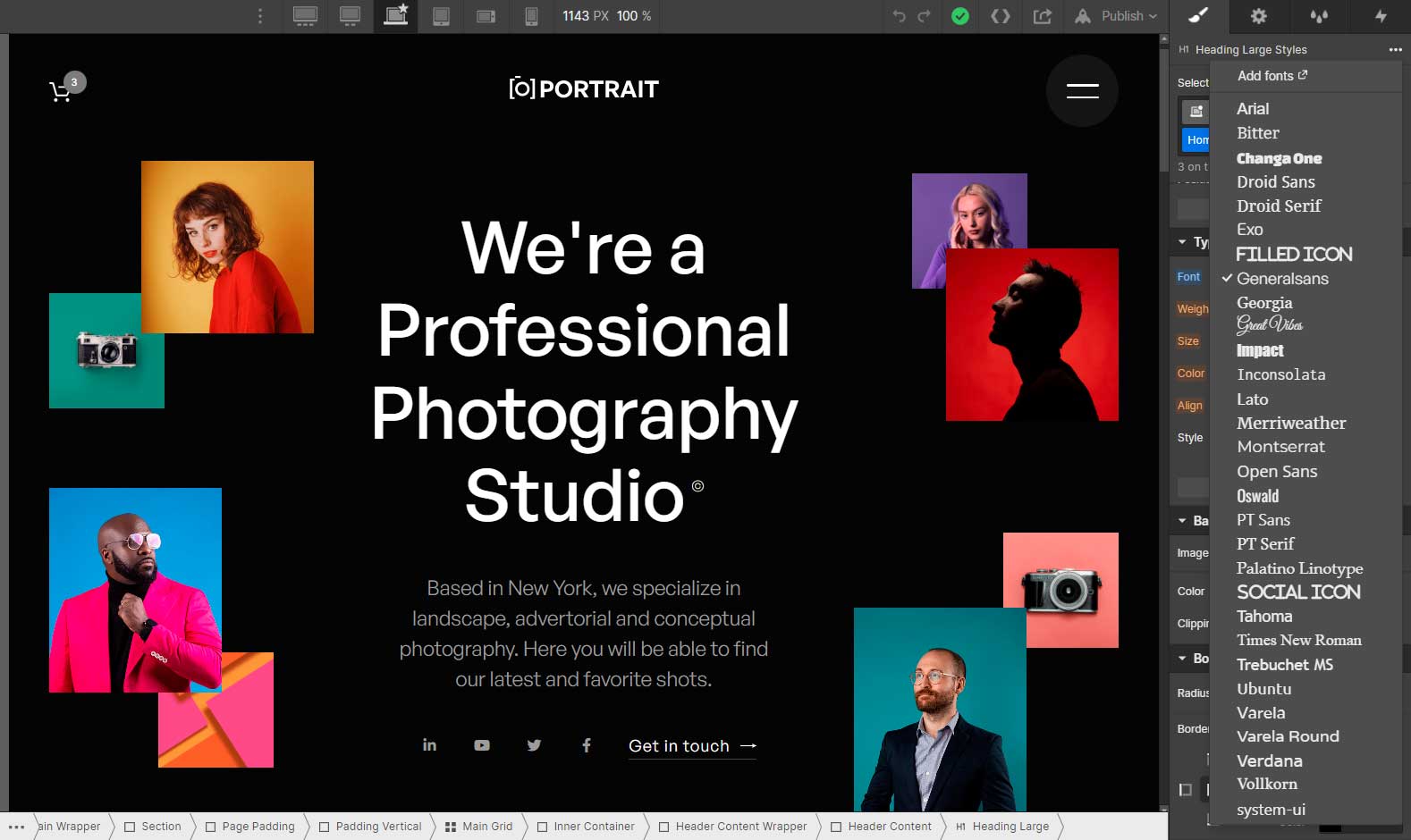 Font Instructions - Portrait Webflow Template