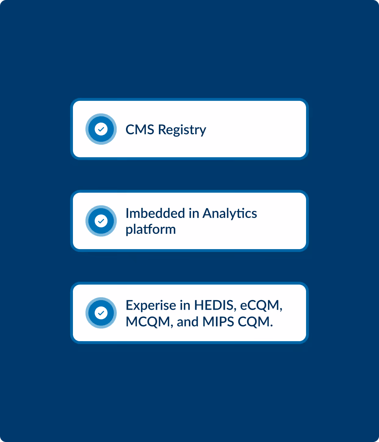 3 white boxes with key decision factors
