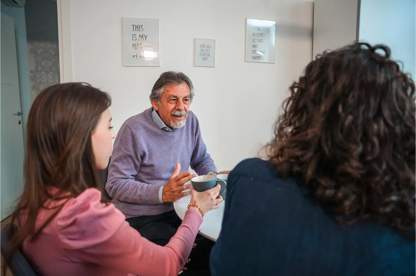 Senior man mentoring