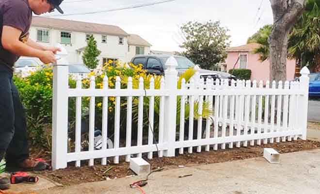 All American vinyl picket fence gate