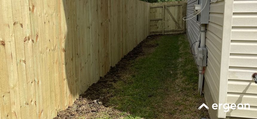 Newly Installed Wooden Privacy Fence Along Residential Property in Austin