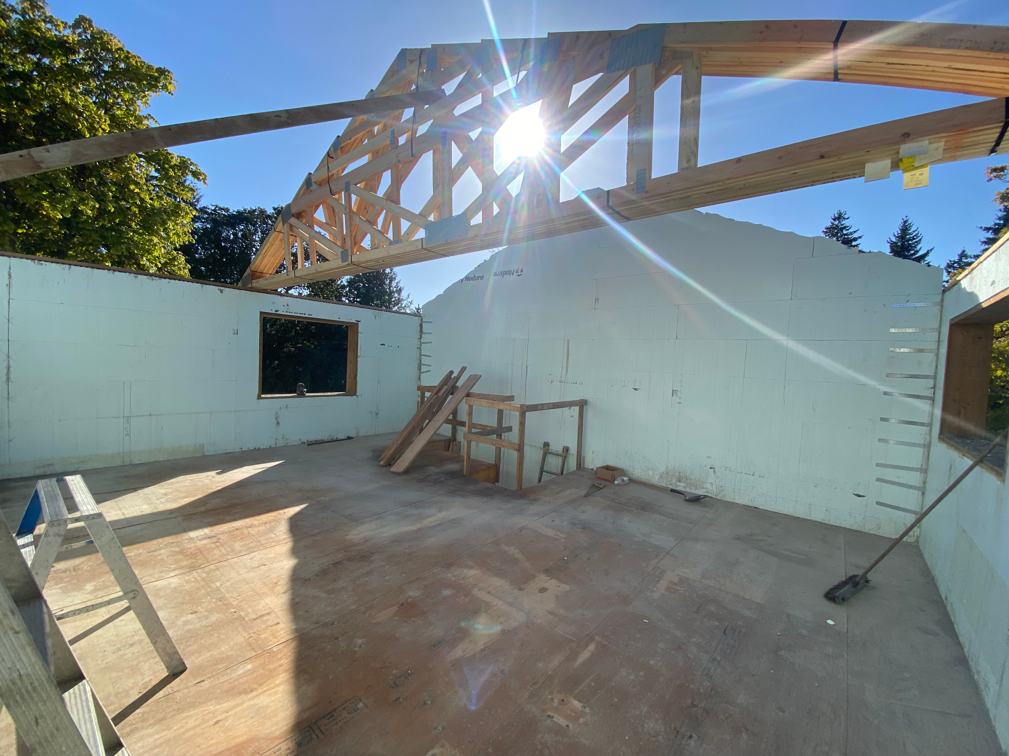 2nd floor icf walls & Trusses