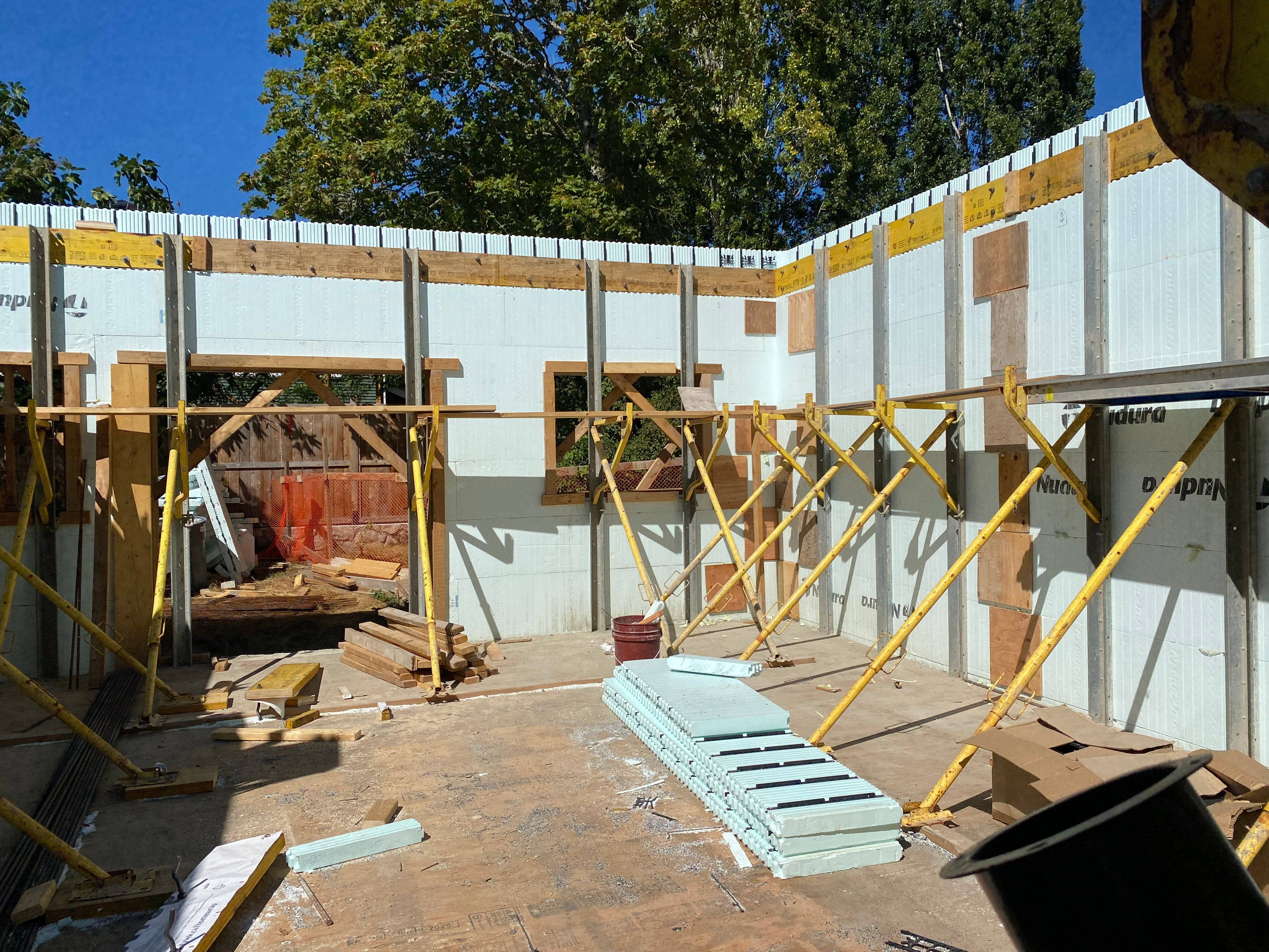 main floor icf walls ready for concrete pour