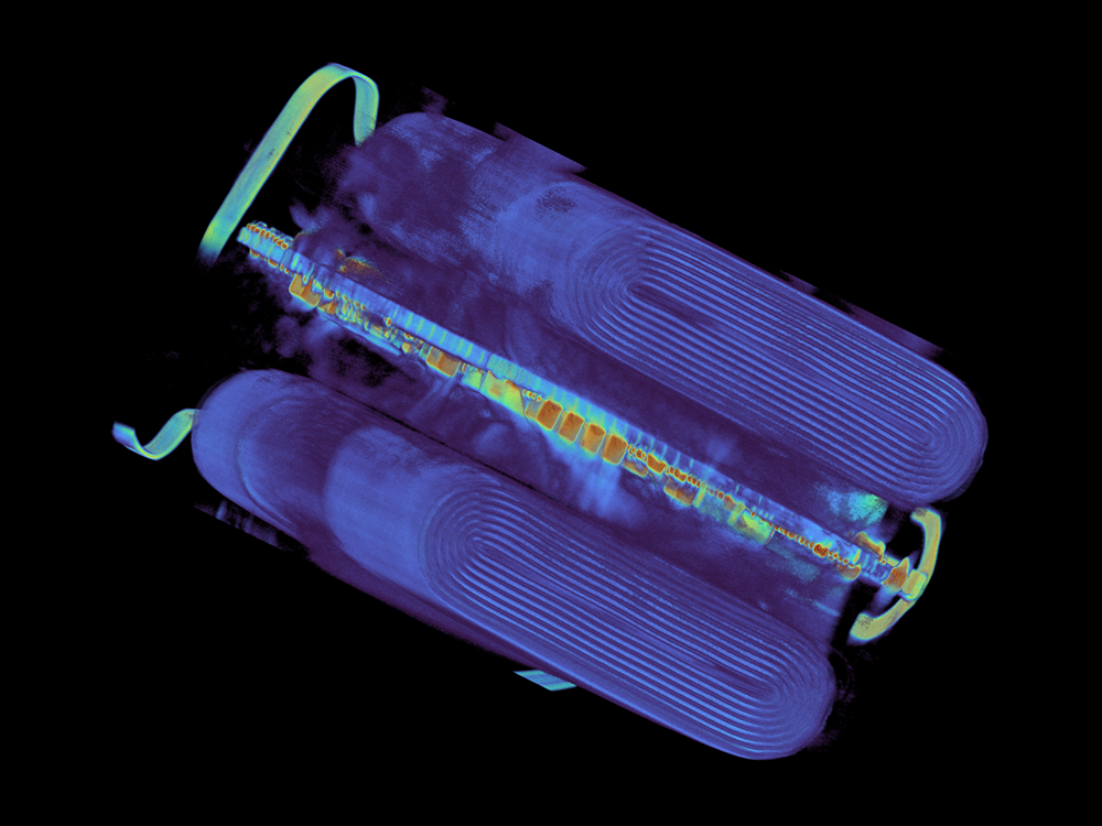CT scan of closure and cap assembly