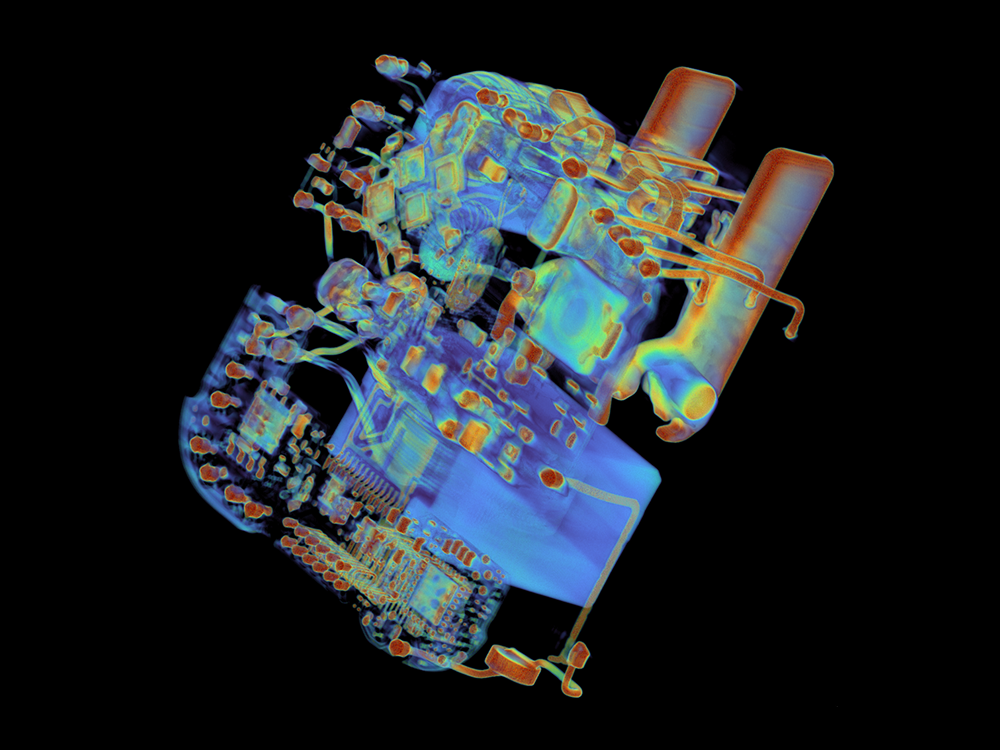 CT scan of a personal care device internals