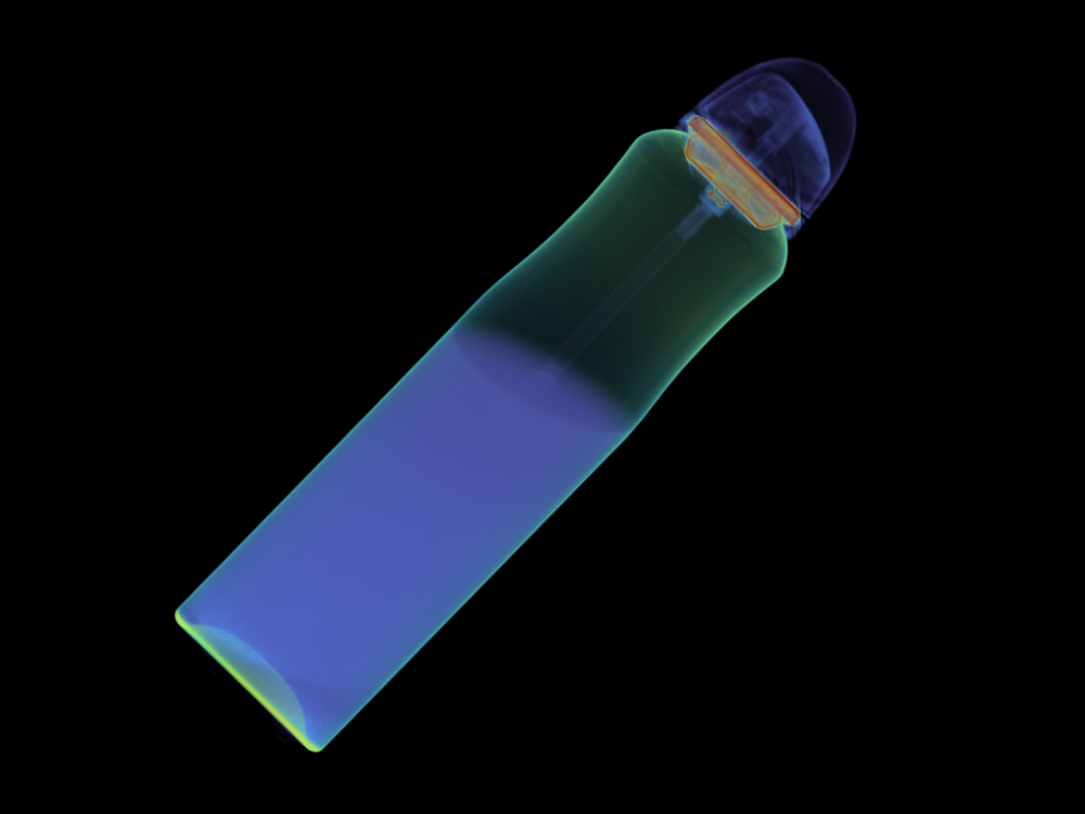 CT scan of pump dispenser internals